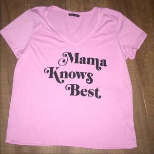 Mama Knows Best Graphic Tee Sz M EUC
